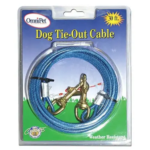 CABLE TIE-OUT LARGE 30FT BLUE CABLE TIE-OUT LARGE 30FT BLUE