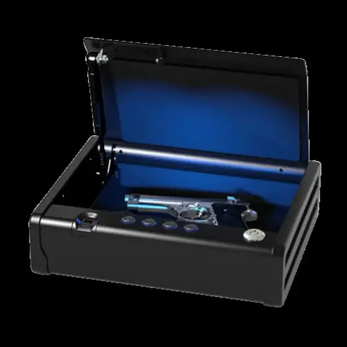 Quick Access Biometric Pistol Safe with Digital Keypad, Steel Quick Access Biometric Pistol Safe with Digital Keypad, Steel