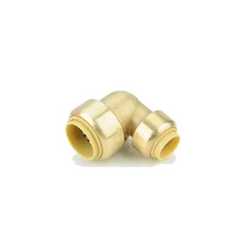 Lead-Free Brass Push-to-Connect Reducing Elbow, 3/4" x 1/2" Lead-Free Brass Push-to-Connect Reducing Elbow, 3/4" x 1/2"