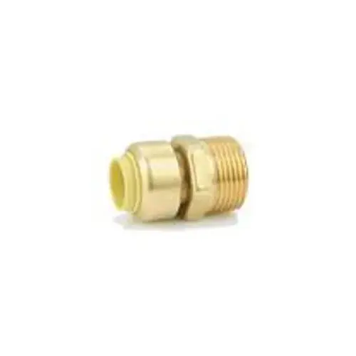 Lead-Free Brass Push-to-Connect Male Reducing Adapter, 3/4" Push-Fit x 1/2" NPT Lead-Free Brass Push-to-Connect Male Reducing Adapter, 3/4" Push-Fit x 1/2" NPT