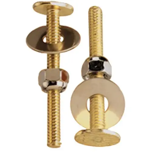 TOILET BOLTS 1/4-20 X 2 1/4 BRASS PLT TOILET BOLTS 1/4-20 X 2 1/4 BRASS PLT
