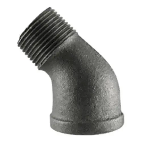 Black Malleable Iron 45 Degree Street Elbow, 3/8" NPT Black Malleable Iron 45 Degree Street Elbow, 3/8" NPT