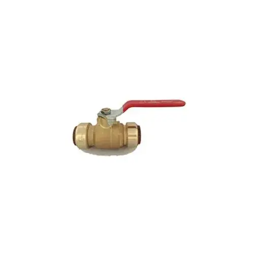 1/2" Brass Push-On Ball Valve, Lead-Free 1/2" Brass Push-On Ball Valve, Lead-Free