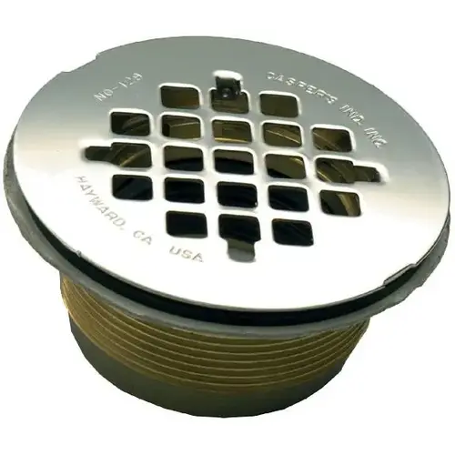 SHOWER DRAIN NO-CAULK 2IN BRASS/SS SHOWER DRAIN NO-CAULK 2IN BRASS/SS