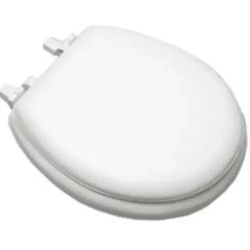 Padded Round Toilet Seat, White Padded Round Toilet Seat, White