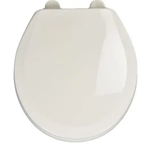 Round Wood Toilet Seat, Soft-Close, White Round Wood Toilet Seat, Soft-Close, White