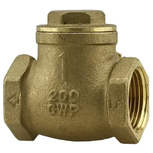 1" Lead-Free Brass Swing Check Valve, Threaded, 200 WOG, 9191L Series 1" Lead-Free Brass Swing Check Valve, Threaded, 200 WOG, 9191L Series