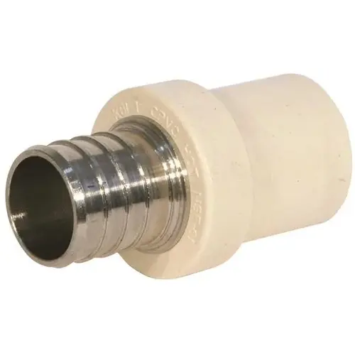 1-Inch CPVC CTS Transition Adapter, Socket x PEX Barb 1-Inch CPVC CTS Transition Adapter, Socket x PEX Barb