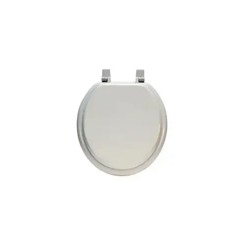 Molded Wood Toilet Seat, Round, White Molded Wood Toilet Seat, Round, White