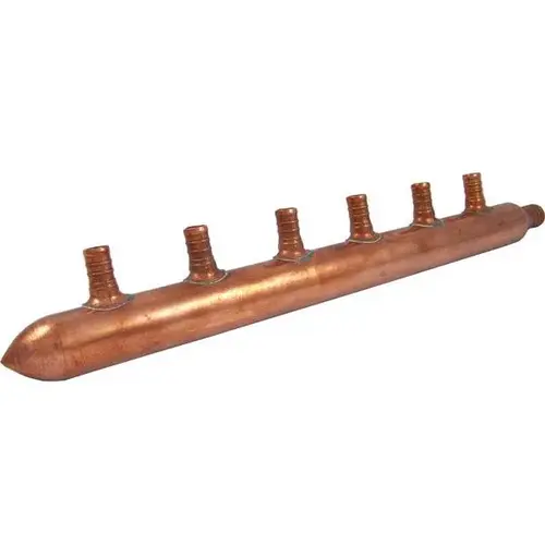 COPPER MANIFOLD W/ PEX 6 PORT CLOSED BULK COPPER MANIFOLD W/ PEX 6 PORT CLOSED BULK