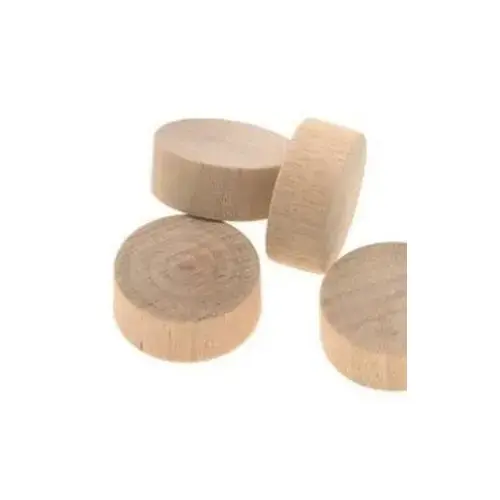 1IN FLAT HEAD PLUG- BIRCH 5PC/BG 1IN FLAT HEAD PLUG- BIRCH 5PC/BG