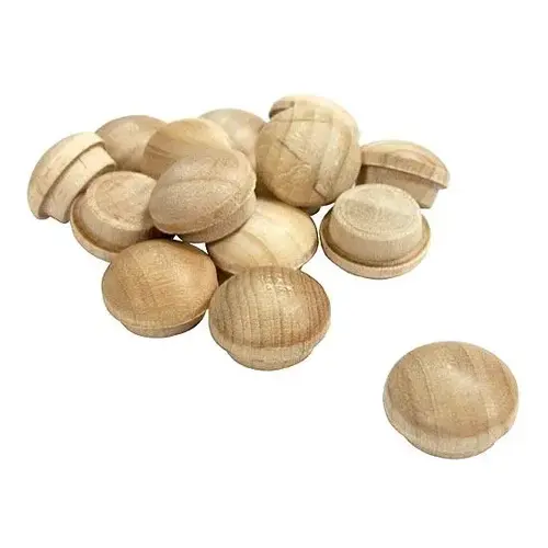 1/2IN SCREWHOLE BUTTON- BIRCH 15PC/BG 1/2IN SCREWHOLE BUTTON- BIRCH 15PC/BG