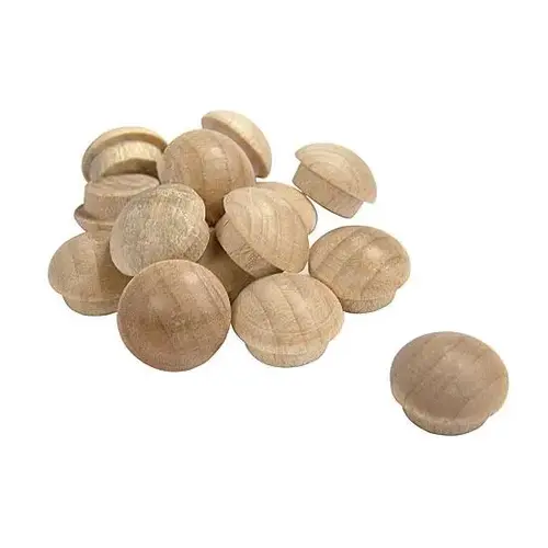 3/8IN SCREWHOLE BUTTON- BIRCH 15PC/BG 3/8IN SCREWHOLE BUTTON- BIRCH 15PC/BG