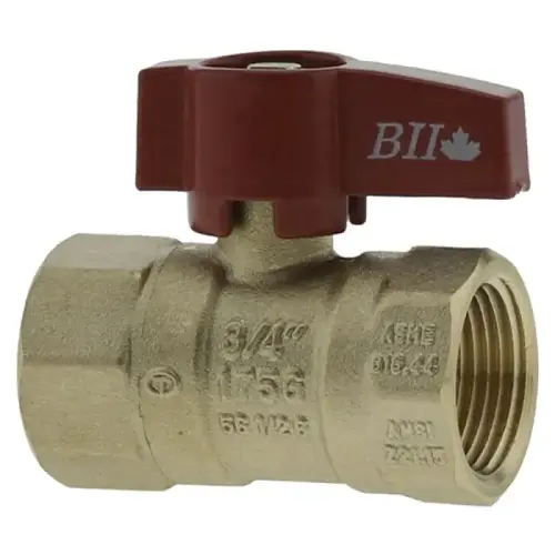 3/4" FPT Gas Ball Valve, Lever Handle 3/4" FPT Gas Ball Valve, Lever Handle