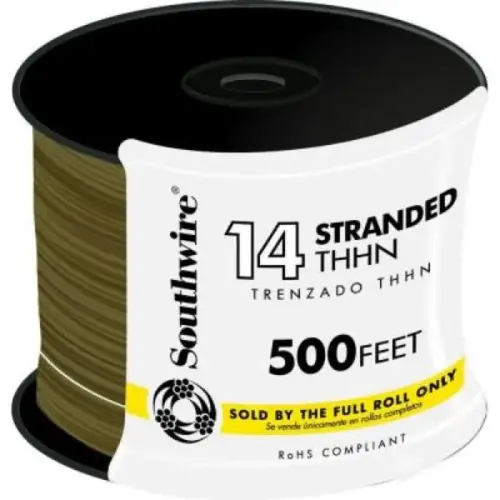 14 THHN STRAND WIRE BRN 500FT 14 THHN STRAND WIRE BRN 500FT