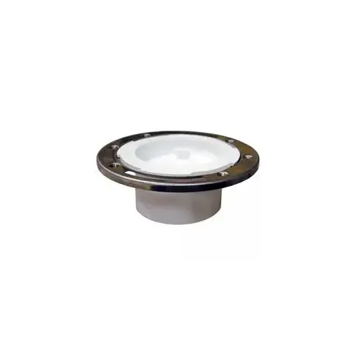 3" x 4" PVC Closet Flange with Stainless Steel Ring and Knockout 3" x 4" PVC Closet Flange with Stainless Steel Ring and Knockout