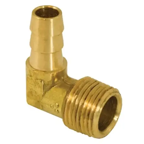 G27066 HOSE BARB ELBOW 3/8 ID X 3/8 MIP BRASS G27066 HOSE BARB ELBOW 3/8 ID X 3/8 MIP BRASS