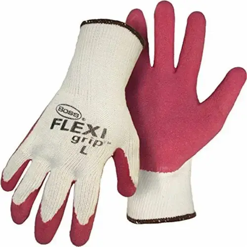 Latex Palm String Knit Work Glove, Textured Grip, Large Latex Palm String Knit Work Glove, Textured Grip, Large