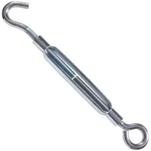 Hook and Eye Turnbuckle, 1/2"-13 Thread, 19-1/2" Open Length, Zinc-Plated Hook and Eye Turnbuckle, 1/2"-13 Thread, 19-1/2" Open Length, Zinc-Plated