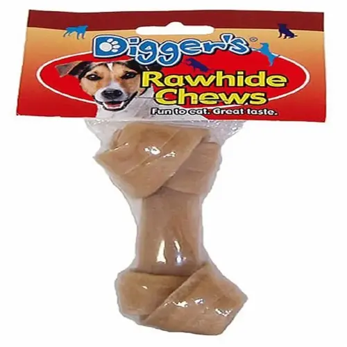 RAWHIDE BONE - KNOTTED 4-1/2IN RAWHIDE BONE - KNOTTED 4-1/2IN