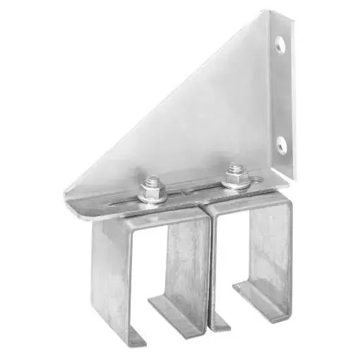 Double Adjustable Box Rail Bracket, Face Mount, 18" OC, Galvanized, 450 lb Capacity Double Adjustable Box Rail Bracket, Face Mount, 18" OC, Galvanized, 450 lb Capacity