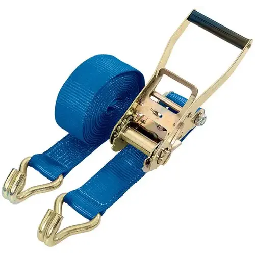 S-Line Ratchet Strap, 2" x 40', Long Handle, Wire Double J-Hooks S-Line Ratchet Strap, 2" x 40', Long Handle, Wire Double J-Hooks
