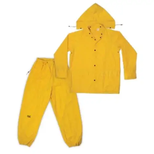 Rain Suit, 3XL, Yellow, 3-Piece Rain Suit, 3XL, Yellow, 3-Piece