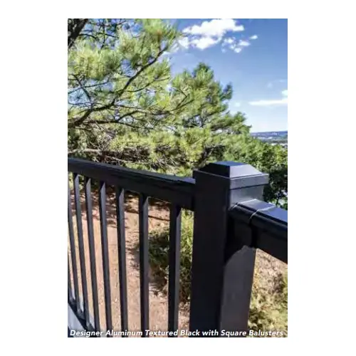 A210 Aluminum Flanged Post Kit, 3" x 3" x 54", Black A210 Aluminum Flanged Post Kit, 3" x 3" x 54", Black
