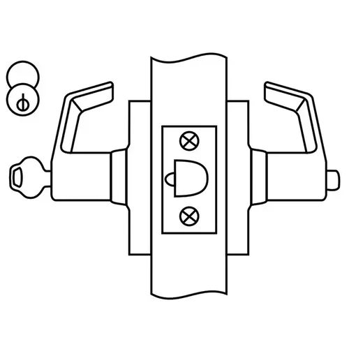 CL3561 Entrance/Office Heavy-Duty Cylindrical Lever Lock Satin Chrome CL3561 Entrance/Office Heavy-Duty Cylindrical Lever Lock Satin Chrome