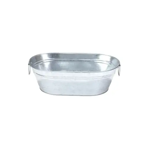 4 GALLON GALVANIZED OVAL TUB 4 GALLON GALVANIZED OVAL TUB