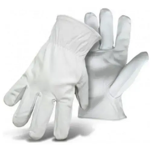 Goatskin Work Gloves, White, Medium Goatskin Work Gloves, White, Medium