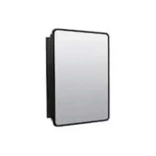 Designer Series Black 24 In. W x 30 In. H x 5 In. D Single Mirror Surface/Recess Mount Rectangle Medicine Cabinet Designer Series Black 24 In. W x 30 In. H x 5 In. D Single Mirror Surface/Recess Mount Rectangle Medicine Cabinet