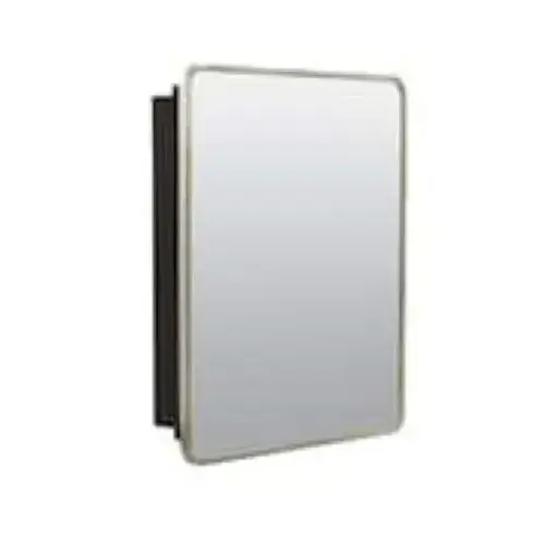 Designer Series Brushed Nickel 24 In. W x 30 In. H x 5 In. D Single Mirror Surface/Recess Mount Rectangle Medicine Cabinet Designer Series Brushed Nickel 24 In. W x 30 In. H x 5 In. D Single Mirror Surface/Recess Mount Rectangle Medicine Cabinet