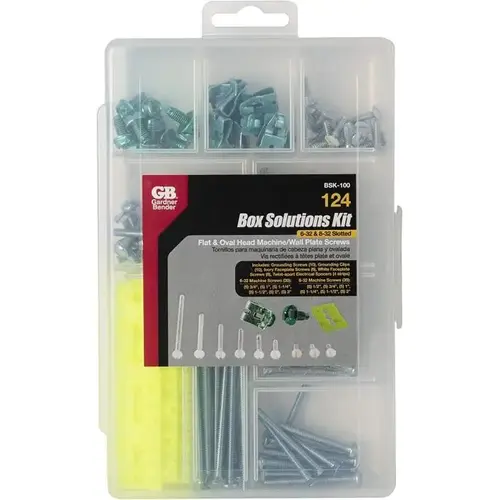 Electrical Box Installation Kit, 124-Piece, for Switch and Outlet Boxes Electrical Box Installation Kit, 124-Piece, for Switch and Outlet Boxes
