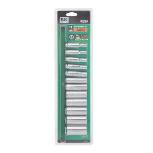 SK 12 PIECE SAE 3/8-IN DRIVE AND SOCKET SK 12 PIECE SAE 3/8-IN DRIVE AND SOCKET
