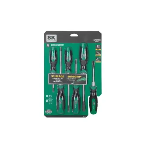 6-Piece Screwdriver Set, Pro Grip, Phillips & Slotted 6-Piece Screwdriver Set, Pro Grip, Phillips & Slotted