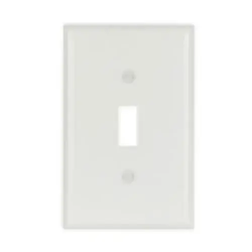 SINGLE TOGGLE SWITCH PLATE WHITE SINGLE TOGGLE SWITCH PLATE WHITE