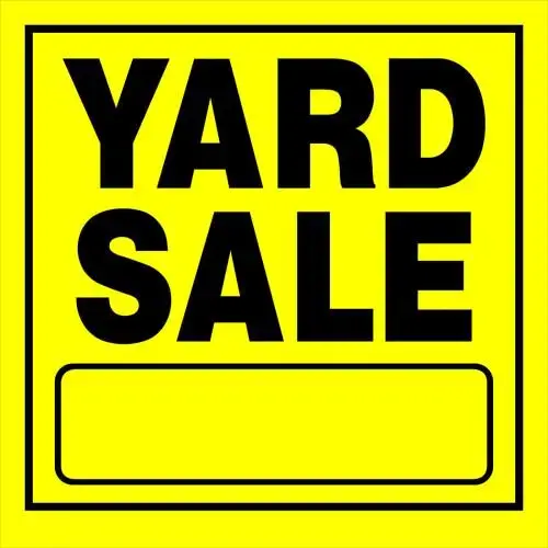 YARD SALE SIGN 11INX11IN YARD SALE SIGN 11INX11IN