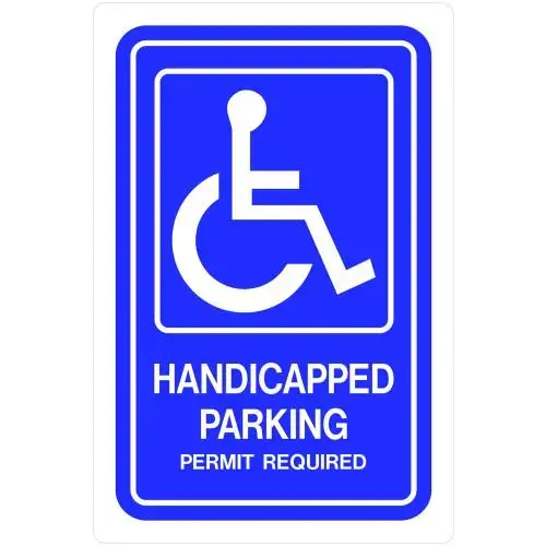 HANDICAPPED PARKING SIGN 18INX12IN HANDICAPPED PARKING SIGN 18INX12IN