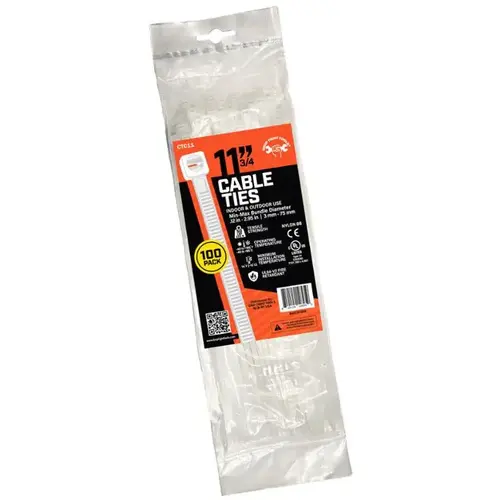 14IN NATURAL CABLE TIE 50LB 100 PACK 14IN NATURAL CABLE TIE 50LB 100 PACK