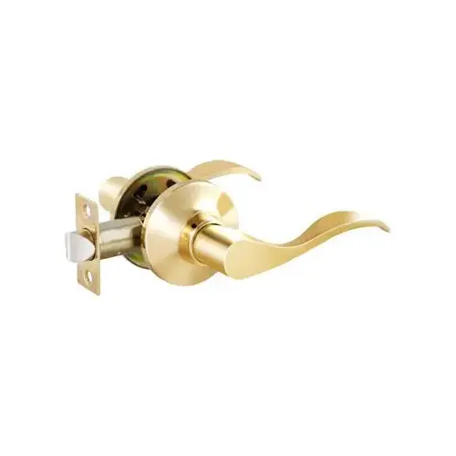 PASSAGE WAVE LEVER LOCK BRASS FINISH PASSAGE WAVE LEVER LOCK BRASS FINISH