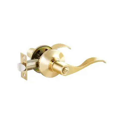 PRIVACY WAVE LEVER LOCK BRASS FINISH PRIVACY WAVE LEVER LOCK BRASS FINISH