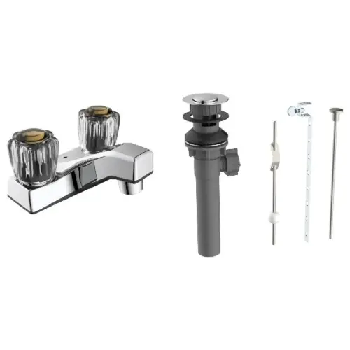 NON-METALLIC LAV FAUCET CHR W/POP-UP NON-METALLIC LAV FAUCET CHR W/POP-UP