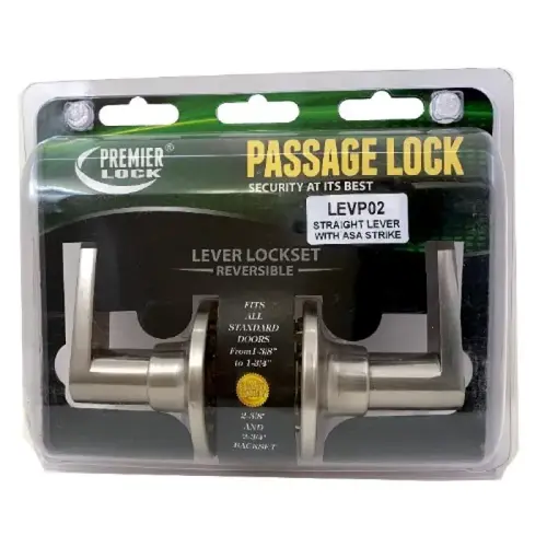 PASSAGE LEVER LOCK SATIN NICKEL FINISH PASSAGE LEVER LOCK SATIN NICKEL FINISH