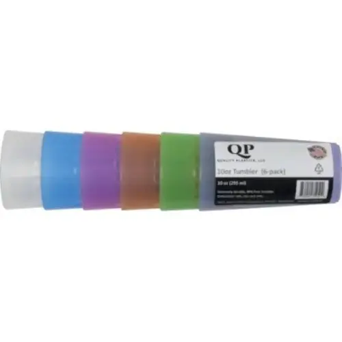 TUMBLER 10OZ - FLUTED - 6PK - MULTI TUMBLER 10OZ - FLUTED - 6PK - MULTI