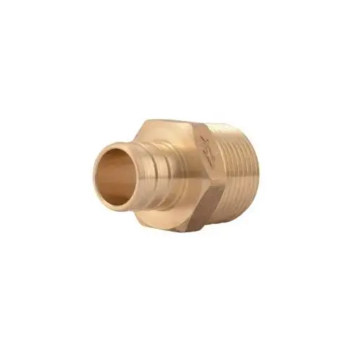 3/4 inch PEX Barb x 3/4 inch MNPT Lead-Free Brass Male Adapter 3/4 inch PEX Barb x 3/4 inch MNPT Lead-Free Brass Male Adapter