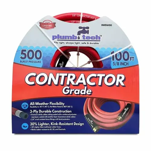 HOSECONTRACTOR GRADE 5/8INX100FT RED HOSECONTRACTOR GRADE 5/8INX100FT RED