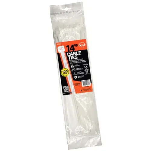 17IN NATURAL CABLE TIE 119LB 100 PACK 17IN NATURAL CABLE TIE 119LB 100 PACK