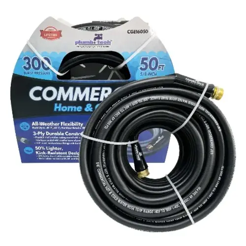 HOSE HOT & COLD WATER RUBBER 5/8X50 HOSE HOT & COLD WATER RUBBER 5/8X50