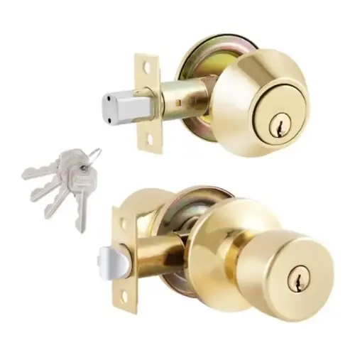 COMB LOCK SET ENTRY SINGLE CYL BRASS COMB LOCK SET ENTRY SINGLE CYL BRASS
